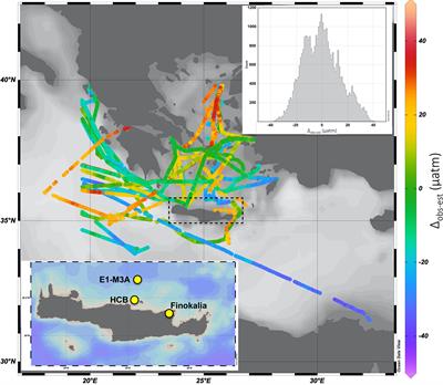 A carbonate system time series in the Eastern Mediterranean Sea. Two years of high-frequency in-situ observations and remote sensing